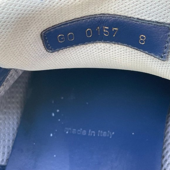 Louis Vuitton Men Sneaker Lace Up Shoes Blue Suede Shoes Made in Italy Size 8UK - Picture 11 of 12